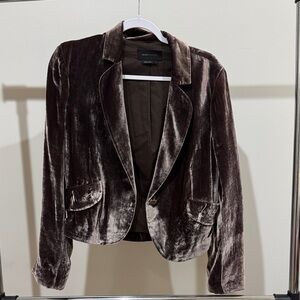 Brown Velvet Blazer BCBGMaxAzria